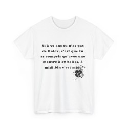 T-shirt blanc si à 50 ans tu n'as pas de Rolex