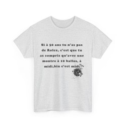 T-shirt cendre si à 50 ans tu n'as pas de Rolex