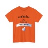 T-shirt orange je m'en fou j'y vais au talent