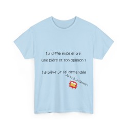 T-shirt bleu ciel la différence entre