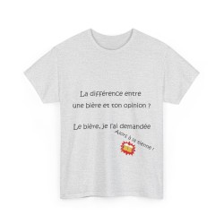 T-shirt cendre la différence entre