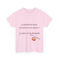 T-shirt rose la différence entre