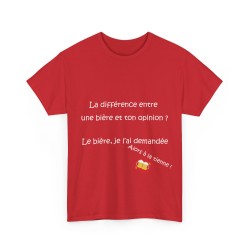 T-shirt rouge la différence entre