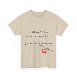 T-shirt sable la différence entre