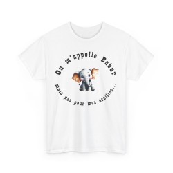 t-shirt blanc on m'appelle Babar