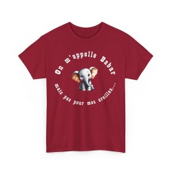 t-shirt rouge cardinal on m'appelle Babar