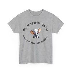 t-shirt gris on m'appelle Babar