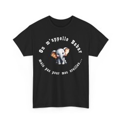 t-shirt noir on m'appelle Babar