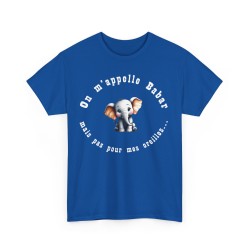 t-shirt bleu royal on m'appelle Babar