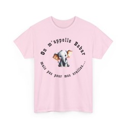 t-shirt rose on m'appelle Babar