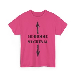 T-shirt Mi-homme mi-cheval fuchsia