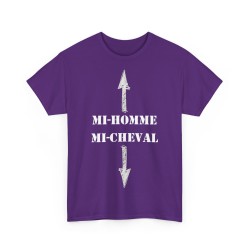 T-shirt Mi-homme mi-cheval violet