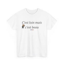 T-shirt J. Chirac c'est loin mais c'est beau Blanc