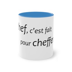 Mug un chef c'est fait bleu clair