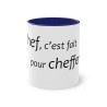 Mug un chef c'est fait bleu foncé