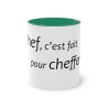 Mug un chef c'est fait vert foncé