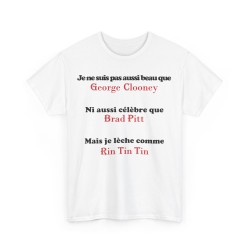 Tshirt je ne suis pas aussi beau blanc