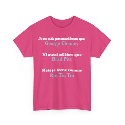 Tshirt je ne suis pas aussi beau fuchsia