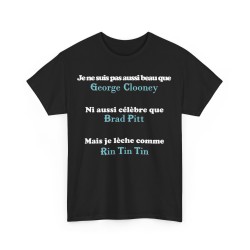 Tshirt je ne suis pas aussi beau noir