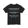 Tshirt je ne suis pas aussi beau noir