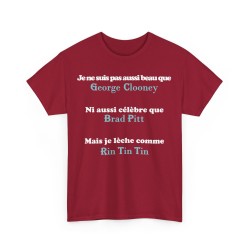 Tshirt je ne suis pas aussi beau rouge cardinal