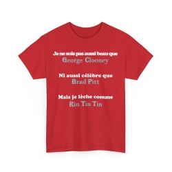 Tshirt je ne suis pas aussi beau rouge