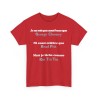 Tshirt je ne suis pas aussi beau rouge