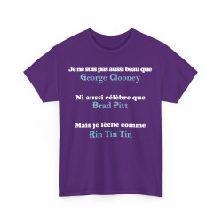 Tshirt je ne suis pas aussi beau violet