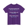 Tshirt je ne suis pas aussi beau violet