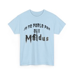 T-shirt bleu ciel je ne parles pas aux moldus