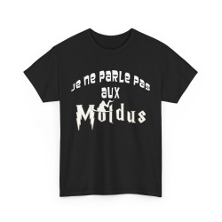 T-shirt noir je ne parles pas aux moldus