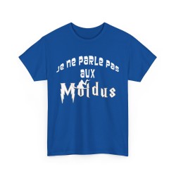 T-shirt bleu royal je ne parles pas aux moldus