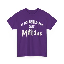T-shirt violet je ne parles pas aux moldus