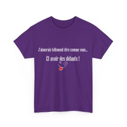 T-shirt violet j'aimerais tellement être comme vous
