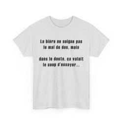 T-shirt la bière ne soigne pas cendre
