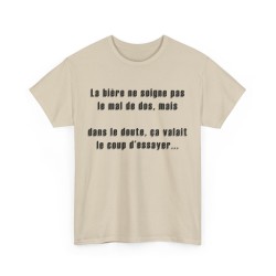 T-shirt la bière ne soigne pas sable
