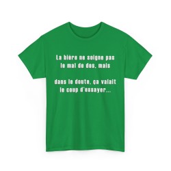 T-shirt la bière ne soigne pas vert irlandais
