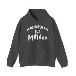 Hoodie je ne parle pas aux moldus gris foncé