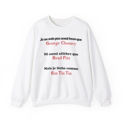 Sweat je ne suis pas aussi beau couleur blanc