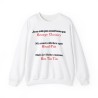 Sweat je ne suis pas aussi beau couleur blanc