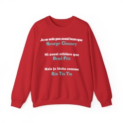Sweat je ne suis pas aussi beau couleur rouge