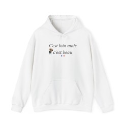 Hoodie J. Chirac c'est loin mais c'est beau blanc
