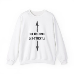 Sweat Mi-homme mi-cheval blanc