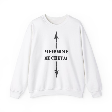 Sweat Mi-homme mi-cheval blanc