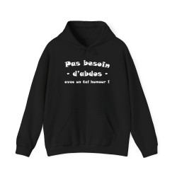 Hoodie pas besoin d'abdos noir