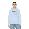 femme avec  Hoodie pas besoin d'abdos bleu ciel