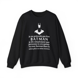Sweat  je ne prétends pas être Batman noir