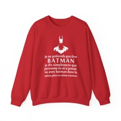 Sweat  je ne prétends pas être Batman rouge