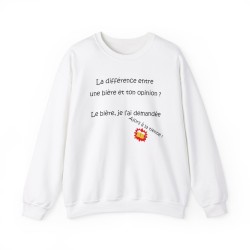 Sweat blanc la différence entre une bière et ton opinion