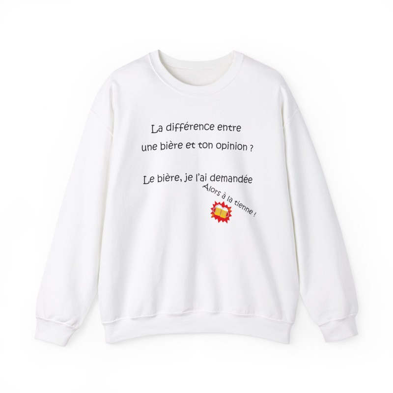 Sweat blanc la différence entre une bière et ton opinion Sweat blanc la différence entre une bière et ton opinion